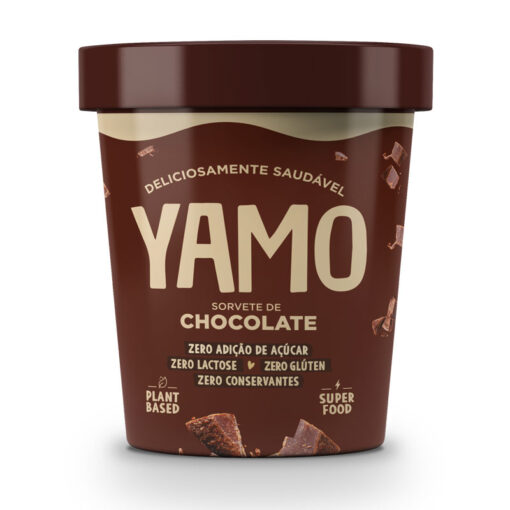 Sorvete de Chocolate Zero YAMO 06x455ml